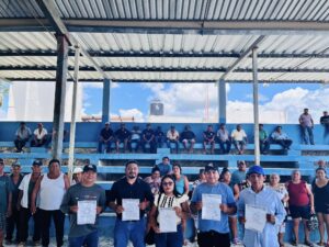 Medición de ruedo taurino para la Tradicional Fiesta Mayapán 2026.